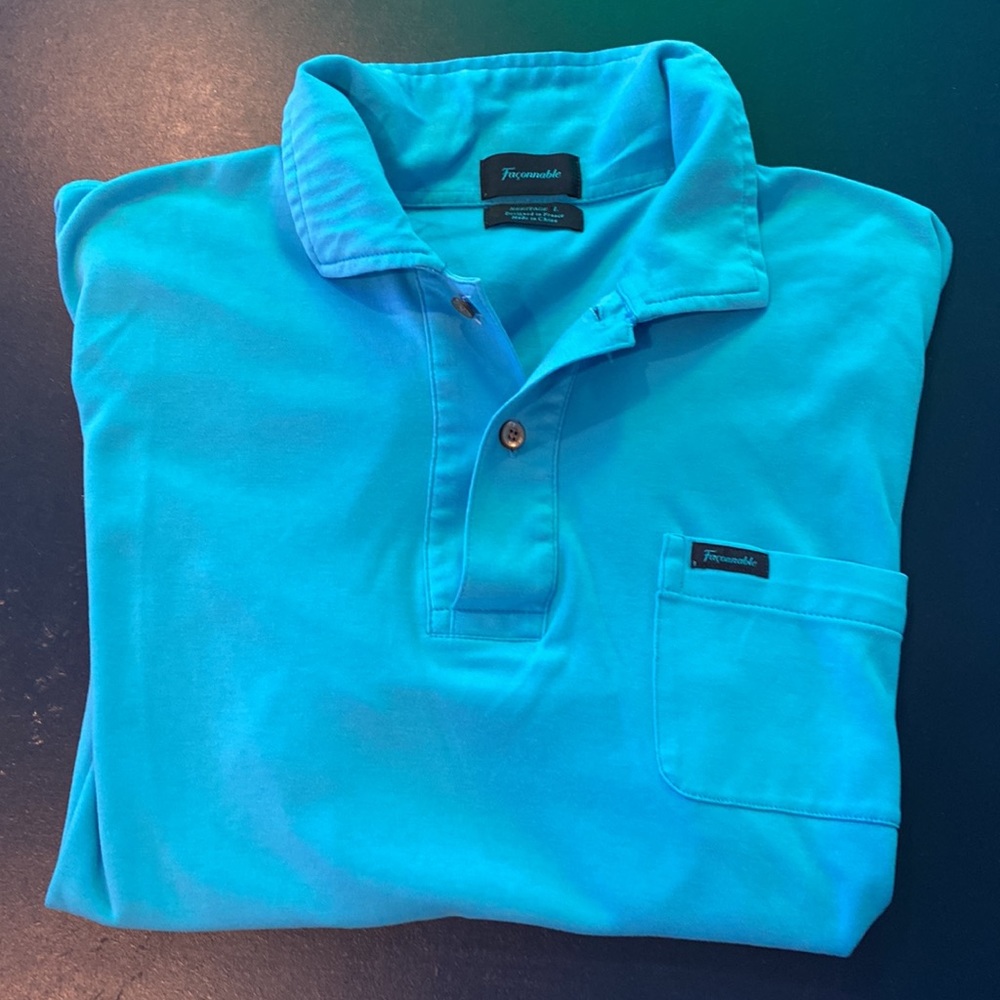 Faconnable Mens Heritage Shirt Sleeve Polo M